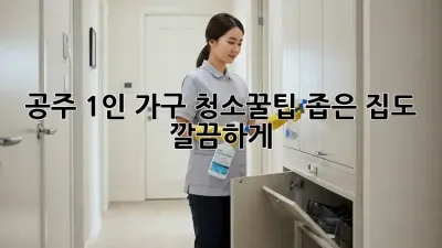 공주 1인 가구 청소🧹꿀팁: 좁은 집도 깔끔하게✨