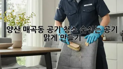 양산 매곡동 공기 청소: 숨쉬는 공기, 맑게 만들기